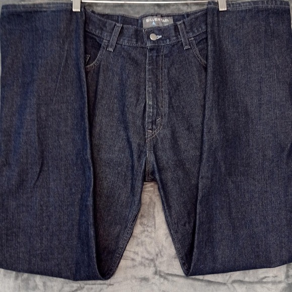 Vintage Levis SilverTab Jeans Mens 32x34 Blue Oversized Fit Baggy Made USA 90s